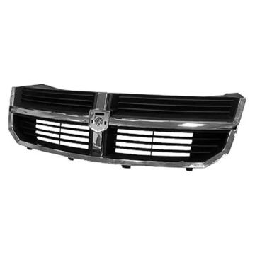 Grille Assembly Matte Black w/Chrome Frame for Dodge Avenger 2008-2010