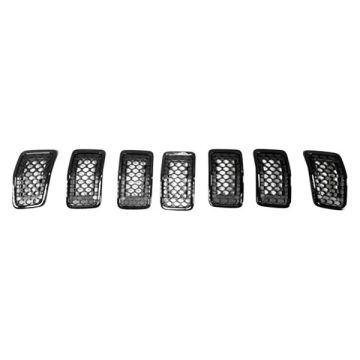 Grille Assembly Dark Gray for Jeep Cherokee Limited Sport Latitude North Overland Latitude Plus 2019-2022