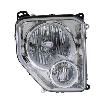 Headlight Assembly Composite Left w/Fog Lamps Oval Bulb Shield for Jeep Liberty 2008-2012