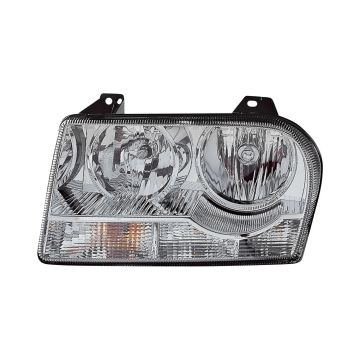 Headlight Assembly Composite Left Halogen w/o Delay Option w/Bulb for Chrysler 300 2009-2010