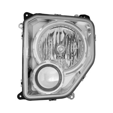 Headlight Assembly Composite Left w/o Fog Lamps Oval Bulb Shield for Jeep Liberty 2008-2012