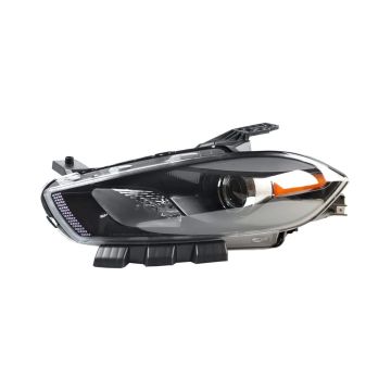 Headlight Assembly Composite Left Black Trim for Dodge Dart 2013-2015