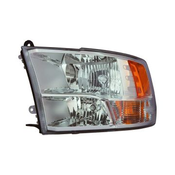 Headlight Assembly Composite Left Halogen w/o Daytime Running Lamps Chrome for Ram 1500 2500 3500 1500 Classic