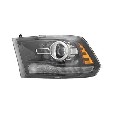 Headlight Assembly Composite Left Projector Type Black for Ram 1500 2500 3500 1500 Classic