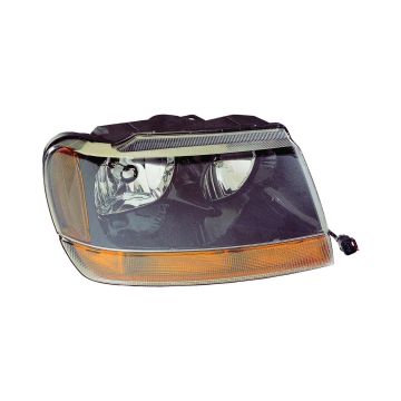 Headlight Assembly Composite Right w/o Headlamp Leveling for Jeep Grand Cherokee Laredo Sport 1999-2004