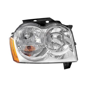 Headlight Assembly Composite Right w/o Bulbs or Sockets for Jeep Grand Cherokee 2005-2007