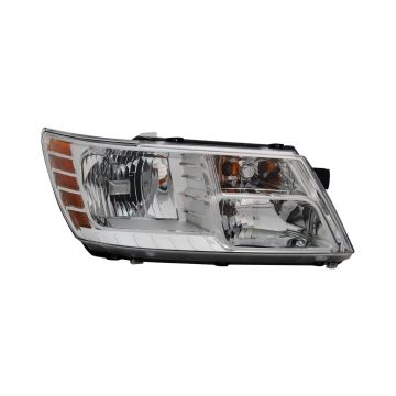 Headlight Assembly Composite Right Chrome Trim for Dodge Journey 2009-2020