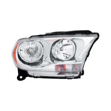 Headlight Assembly Composite Right Halogen Chrome Trim for Dodge Durango 2011-2013