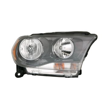Headlight Assembly Composite Right Halogen Black Trim for Dodge Durango 2011-2013