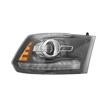 Headlight Assembly Composite Right Projector Type Black for Ram 1500 2500 3500 1500 Classic