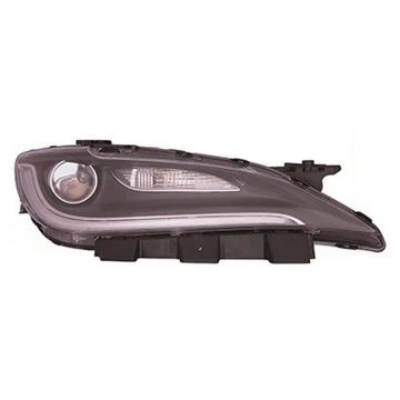 Headlight Assembly Composite Right Halogen w/LED DRL Black Trim for Chrysler 200 2016-2017