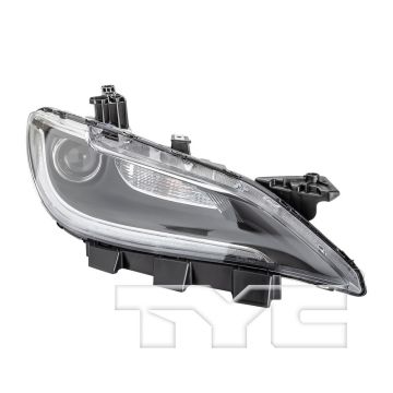 Headlight Assembly Composite Right Halogen w/LED DRL Chrome Trim for Chrysler 200 2016-2017