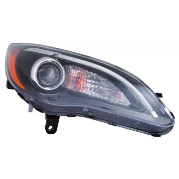 Headlight Assembly Composite Right Black Bezel for Chrysler 200 S 2011