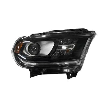 Headlight Assembly Composite Right Halogen w/o DRL Black Trim for Dodge Durango 2016-2020