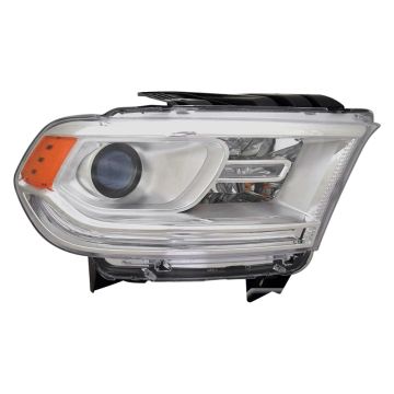 Headlight Assembly Composite Right Halogen w/o DRL Chrome Trim for Dodge Durango 2016-2020