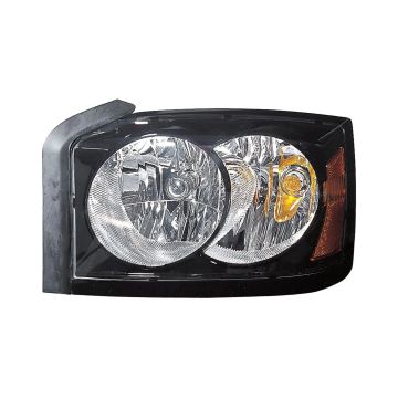 Headlight Lens Housing Left w/Black Bezel for Dodge Dakota 2006-2007