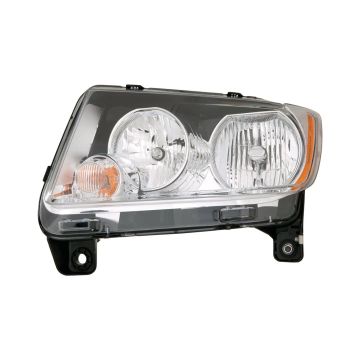 Headlight Lens Housing Left Halogen w/o Leveling for Jeep Compass 2011-2013