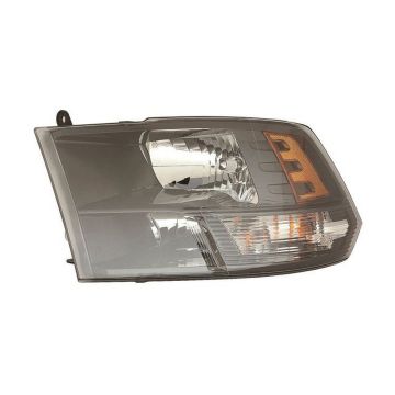 Headlight Lens Housing Left Halogen Standard Type Black Bezel for Ram 2500 3500 1500 1500 Classic