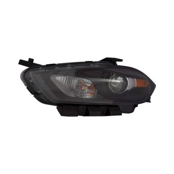 Headlight Lens Housing Left Halogen Black Bezel for Dodge Dart 2016