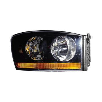 Headlight Lens Housing Right NEW STYLE w/Black Bezel for Dodge Ram 2500 Ram 3500 Ram 1500