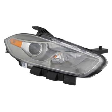 Headlight Lens Housing Right Halogen Chrome Trim for Dodge Dart 2013-2015