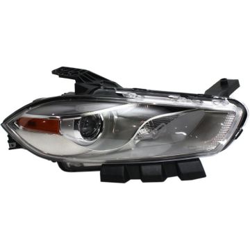 Headlight Lens Housing Right Xenon Chrome Trim for Dodge Dart 2013-2016