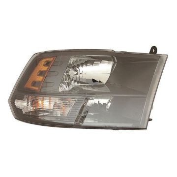 Headlight Lens Housing Right Halogen Standard Type Black Bezel for Ram 2500 3500 1500 1500 Classic