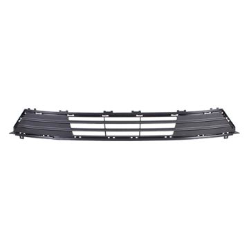 Bumper Cover Grille Front w/o Immersion Heater Textured Black for Ford Fusion 2017-2018