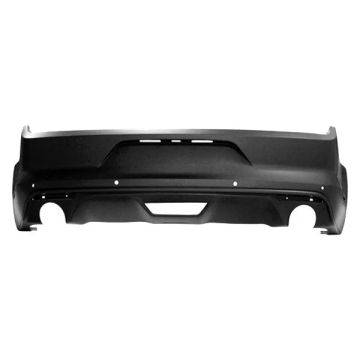 Bumper Cover Rear w/Rear Object Sensors Primed for Ford Mustang V6 2015-2017