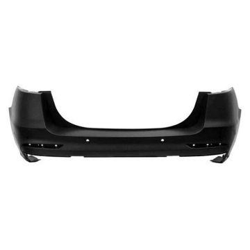 Bumper Cover Rear w/Parallel Park Assist w/Rear Parking Aid Primed for Ford Fusion Energi Titanium Energi SEL S SE Sport SEL Titanium SE Hybrid Titanium Hybrid SE LUX Hybrid SEL Hybrid 2019-2020