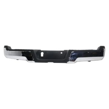 Bumper Assembly Rear w/o Parking Aid Sensors Chrome for Ford F-250 Super Duty F-350 Super Duty