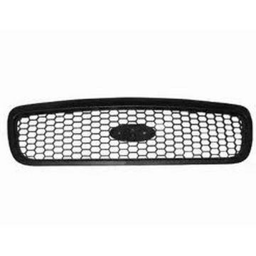 Grille Assembly w/Police Package Matte Black for Ford Crown Victoria 2001-2011