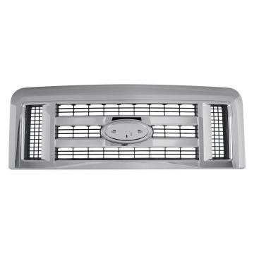 Grille Assembly Chrome for Ford E-150 E-250 E-350 Super Duty E-450 Super Duty