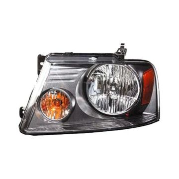 Headlight Assembly Composite Left (New Style) w/Shadow Gray Trim for Ford F-150 2007-2008