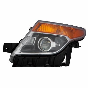 Headlight Assembly Composite Left w/o Strobe Lamp for Ford Police Interceptor Utility 2013-2015