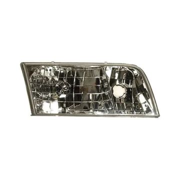 Headlight Assembly Composite Right Replacement Lens Design w/o Bulbs or Sockets for Ford Crown Victoria 1998-2011