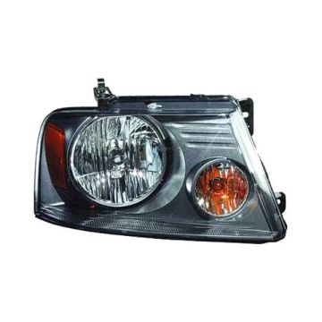 Headlight Assembly Composite Right (New Style) w/Shadow Gray Trim for Ford F-150 2007-2008