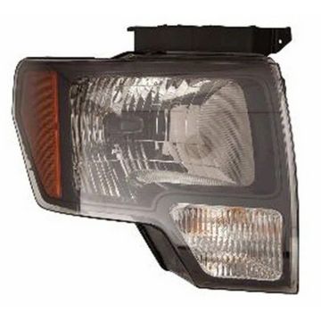 Headlight Assembly Composite Right Black Trim for Ford F-150 SVT Raptor 2010-2014