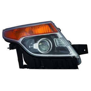 Headlight Assembly Composite Right w/o Strobe Lamp for Ford Police Interceptor Utility 2013-2015
