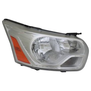 Headlight Assembly Composite Right From 9-2-15 w/Chrome Trim for Ford Transit-150 Transit-250 Transit-350 Transit-350 HD