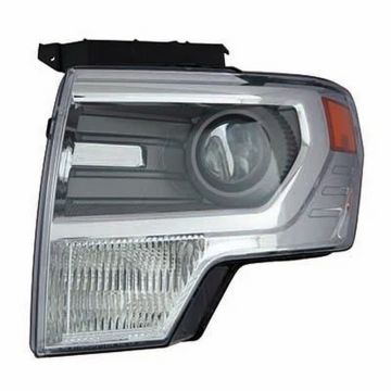 Headlight Lens Housing Left HID Chrome Trim for Ford F-150 2013-2014