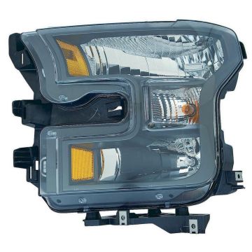 Headlight Lens Housing Left Halogen w/Special Edition Pkg Black Bezel for Ford F-150 Extended Cab Pickup Crew Cab Pickup 2016-2017