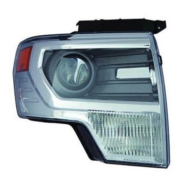 Headlight Lens Housing Right HID Chrome Trim for Ford F-150 2013-2014