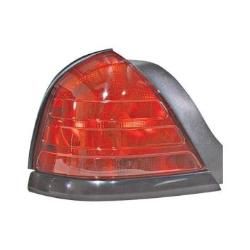 Tail Light Assembly Left w/o Sport Package w/Red Lens w/2 Bulb Lamp w/Black Molding for Ford Crown Victoria 1999-2011