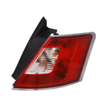 Tail Light Housing Right w/Chrome Trim Includes Lens for Ford Taurus Limited 2010-2012