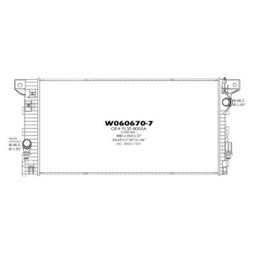 Radiator Medium Duty w/Towing Pkg for Ford F-150 2015-2020