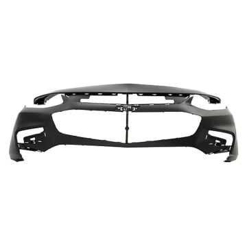 Bumper Cover Front w/LED DRL w/o Park Assist w/o Parallel Park Assist Primed for Chevrolet Malibu Premier LT Hybrid 2016-2018