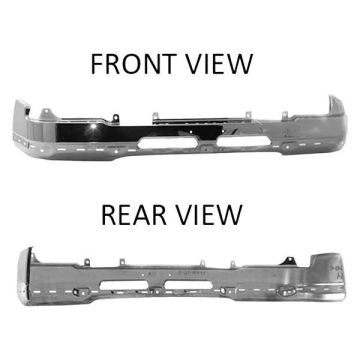 Bumper Face Bar Front w/o Convenience Pkg w/o Body Cladding Chrome Face Bar Only for Chevrolet Avalanche 1500 Avalanche 2500 Silverado 1500 Silverado 1500 Classic Silverado 2500
