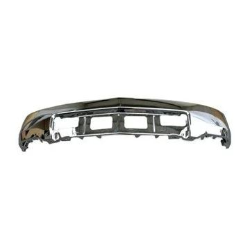 Bumper Face Bar Front w/o Fog Lamps w/o Parking Aid Sensors Chrome for Chevrolet Silverado 1500 2014-2015