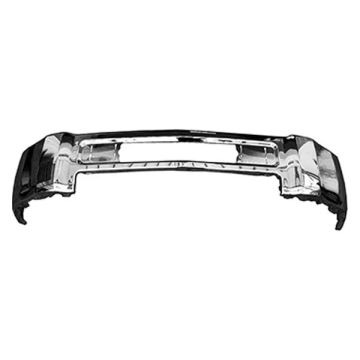 Bumper Face Bar Front w/o Fog Lamps w/o Parking Aid Sensors Chrome for Chevrolet Silverado 2500 HD Silverado 3500 HD